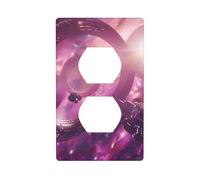 YYHWHJDE Star River Terminal Picture Double Socket Wall Panel Decorative is Durable and Suitable for Socket Light Switch Accessories 4.5x2.76in
