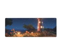 YYHWHJDE Starfish Lighthouse Beach Picture Extra Large Mouse Pad, Computer Office Anti Slip Gaming Keyboard Thickened Version 12x31.5in