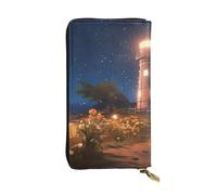 YYHWHJDE Starfish Lighthouse Beach Printing Quality Leather Long Clutch Wallet Designed for Fashion Girls and Women Stylish 7.48 x 4.13 in