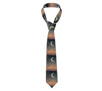 YYHWHJDE Stars and Moon Prints Men's Necktie Soft & Comfortable, Non-Deforming, Fade-Resistant, Durable (57X3.1 inch)