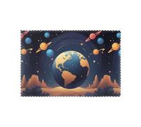 YYHWHJDE Stars On Earth Prints Placemats Set of 6 12x18in - Elevate Every Meal with Durable & Customizable Table Layers
