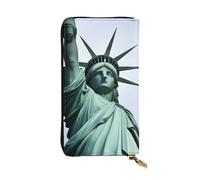 YYHWHJDE Statue of Liberty in NYC Picture Quality Leather Long Clutch Wallet Designed for Fashion Girls and Women Stylish 7.48 x 4.13 in