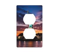 YYHWHJDE Statue of Liberty, USA Pattern Double Socket Wall Panel Decorative for Residential and Commercial Areas 4.5x2.76in
