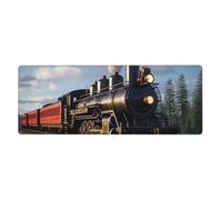 YYHWHJDE Steam Locomotive Train Prints Extra Large Mouse pad Mousepad 12x31.5in for Office Gaming Learning