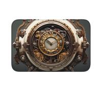 YYHWHJDE Steampunk Clock Pattern Anti Slip and Thickened Floor mat Suitable for bathrooms, bedrooms, Washable Carpet Floor mats 16X24 in
