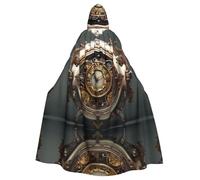 YYHWHJDE Steampunk Clock Printing Halloween Adult Hooded Cloak for Parties and Costume Events