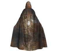 YYHWHJDE Steampunk Clock Prints Hooded Cloak - Extra Large Cosplay Throw for Halloween, Masquerade