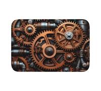YYHWHJDE steampunk mechanical gears Picture Anti slip and thickened floor mat suitable for bathrooms, bedrooms, washable carpet floor mats 16X24 in