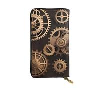 YYHWHJDE Steampunk Mechanical Gears Picture Quality Leather Long Clutch Wallet Designed for Fashion Girls and Women Stylish 7.48 x 4.13 in