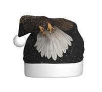 YYHWHJDE Stellar Eagle Pattern Christmas Hat for Adult Soft and Fluffy, Ideal for Long-Term Use