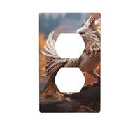 YYHWHJDE Strange Beasts Picture Double Socket Wall Panel Decorative is Durable and Suitable for Socket Light Switch Accessories 4.5x2.76in