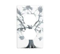 YYHWHJDE Strange Tree Covered with Spider webs Picture Double Socket Wall Panel Decorative is Durable and Suitable for Socket Light Switch Accessories 4.5x2.76in