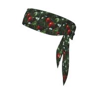 YYHWHJDE Strawberries in the grass Pattern Sports headscarf, sweat absorbing and breathable, motion headband, double-sided kerchief