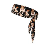 YYHWHJDE Stray dog and little white rabbit Pattern Sports Double-Sided Headscarf Quick Drying, Moisture Wicking for Women, Girls, and Men