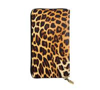 YYHWHJDE Stripes on leopards Prints Leather long clutch wallet Designed for fashion girls and women stylish and personalized 7.48 x 4.13 in, Black, One Size