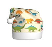 YYHWHJDE Stylish Learning Alphabets with Dinosaurs Prints Christmas Hat for Adult Making It a Fun and Durable Gift for Men and Women
