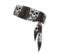 YYHWHJDE Sugar Horror Skull Pattern Sports headscarf, sweat absorbing and breathable, motion headband, double-sided kerchief