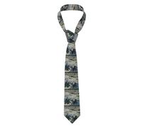 YYHWHJDE Summer Lotus Pond Pattern Men's Necktie for Business, Daily Wear, Work, Birthdays, Weddings, Parties, Banquets Easy Care 57X3.1 In