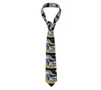 YYHWHJDE Summer surfing pattern Pattern Men's Necktie for Business, Daily Wear, Work, Birthdays, Weddings, Parties, Banquets Easy Care 57X3.1 In