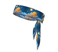 YYHWHJDE Sun Little Star Pattern Sports Double-Sided Headscarf Quick Drying, Moisture Wicking for Women, Girls, and Men