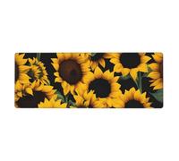 YYHWHJDE Sunflower On Black B Picture Extra Large Mouse Pad, Computer Office Anti Slip Gaming Keyboard Thickened Version 12x31.5in