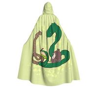 YYHWHJDE Sunflower seeds earthworm snake Picture Halloween Adult Hooded Cloak for Role-Playing, Costumes, and Theme Parties