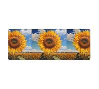 YYHWHJDE Sunflowers In The Rising Sun Prints Extra Large Mouse Pad Strong Adhesion, Durable, Precise Locking Edge 12x31.5in