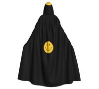 YYHWHJDE Sunny Smile Pattern Halloween Adult Hooded Cape Cloak - Super Large Hooded Cloak No Zipper