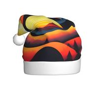 YYHWHJDE Sunrise Mountain Pattern Christmas Hat for Adult Soft and Fluffy, Ideal for Long-Term Use