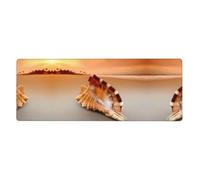 YYHWHJDE Sunset Over The Sea The Shell Conch Mouse Pad 12x31.5in Extended Gaming Surface