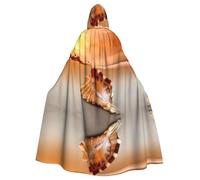 YYHWHJDE Sunset Over The Sea The Shell Conch Prints Hooded Cloak - Oversized Costume Throw, Soft Cosplay Layer