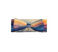 YYHWHJDE Sunset View on The Beach Shore Prints Baby Bow Headband - Soft & Stretchy Newborn Throw for Cute Baby Girls 0-6 Months