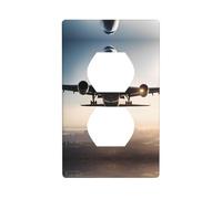 YYHWHJDE Super Big Airplane Pattern Double Socket Wall Panel Decorative for Residential and Commercial Areas 4.5x2.76in