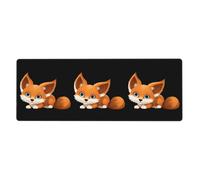 YYHWHJDE Super Cute Fox Kitten Picture Extra Large Mouse Pad, Computer Office Anti Slip Gaming Keyboard Thickened Version 12x31.5in