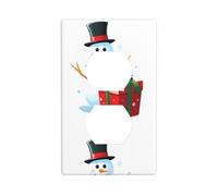 YYHWHJDE Surprise Snowman Gift Box Picture Double Socket Wall Panel Decorative is Durable and Suitable for Socket Light Switch Accessories 4.5x2.76in