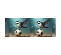 YYHWHJDE Swallow Stepping On The Ball Pattern Extra Large Mouse Pad, Computer Office Anti Slip Gaming Keyboard Thickened Version 12x31.5in