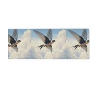 YYHWHJDE Swallows on The White Clouds Prints Extra Large Mouse pad Mousepad Computer Office Gaming Keyboard Thickened Version 12x31.5in