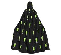 YYHWHJDE Sweet and sour kiwi juice Pattern Halloween Adult Hooded Cloak for various party and carnival settings