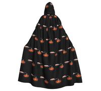 YYHWHJDE Sweet and sour tomato soup Pattern Halloween Adult Hooded Cloak for various party and carnival settings