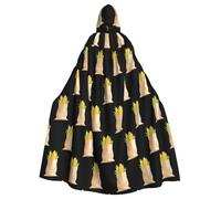 YYHWHJDE Sweet and sticky corn Pattern Halloween Adult Hooded Cloak for various party and carnival settings