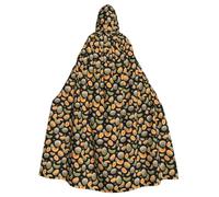 YYHWHJDE Sweet cantaloupe Pattern Halloween Adult Hooded Cloak for various party and carnival settings