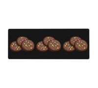 YYHWHJDE Sweet Chocolate Cookies Pattern Extra Large Mouse Pad, Computer Office Anti Slip Gaming Keyboard Thickened Version 12x31.5in