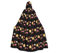 YYHWHJDE Sweet delicacies Pattern Halloween Adult Hooded Cloak for various party and carnival settings
