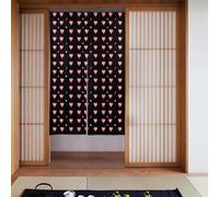 YYHWHJDE Sweet heart attack Pattern Curtain 2 Pcs Spliced 34x56in Good Drape, Smooth and Not Easily Wrinkled, Fabric curtains, room dividers