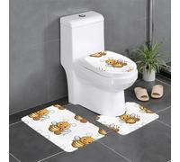 YYHWHJDE Sweet Honey Picture Three Piece Set of Bathroom Floor mats, Bathroom Shower mats, Anti Slip Quick Drying