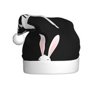 YYHWHJDE Taekwondo Bunny Prints Christmas Hat for Adult Making It a Fun and Durable Gift for Men and Women