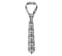 YYHWHJDE Tall White Tiger Pattern Men's Necktie for Business, Daily Wear, Work, Birthdays, Weddings, Parties, Banquets Easy Care 57X3.1 In