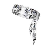 YYHWHJDE Tall White Tiger Pattern Sports Double-Sided Headscarf Quick Drying, Moisture Wicking for Women, Girls, and Men
