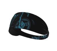 YYHWHJDE Teenager's Motorcycle Dream Picture Sports Headband for Women Sweat Proof Bandeau Summer Elastic Band