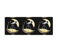YYHWHJDE Telescope On The Moon Pattern Extra Large Mouse Pad, Computer Office Anti Slip Gaming Keyboard Thickened Version 12x31.5in